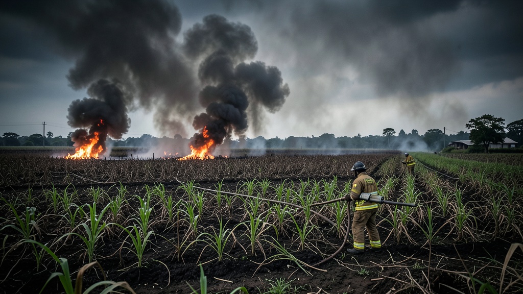 Un incendio activo en Guayas es monitoreado por Riesgos en septiembre 2024