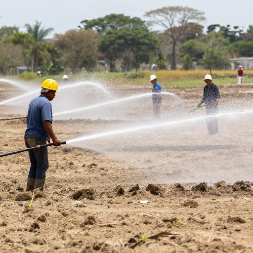 Prefectura del Guayas avanza en 67% el sistema de riego La Zapata en El Empalme