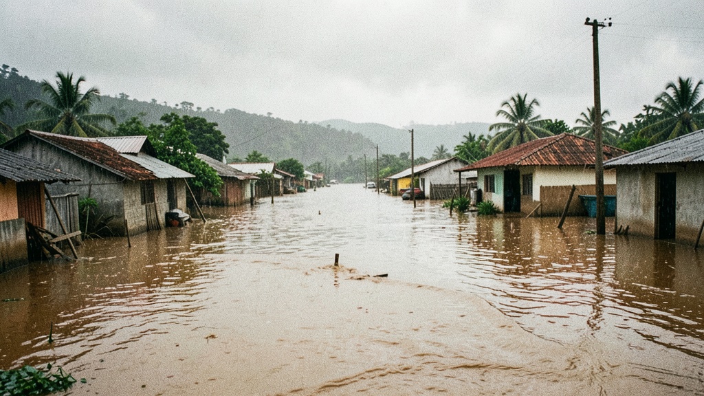 Lluvias en El Empalme dejan casas inundadas y lodo en Guayaquil