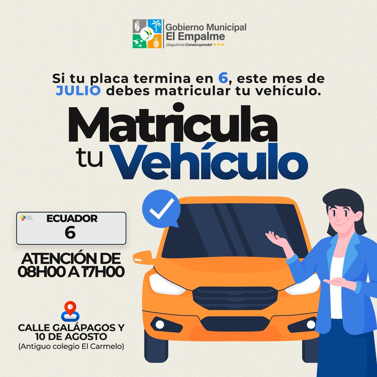 Dueños de vehículos con placa terminada en 6 deben realizar revisión vehicular en julio