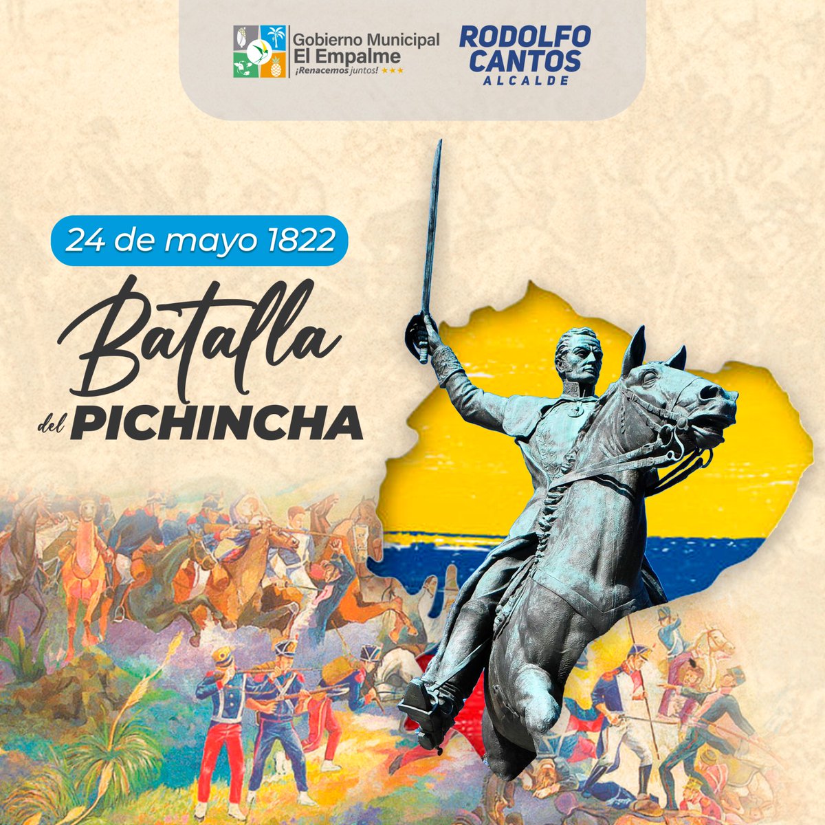 Empalme rinde homenaje a los héroes del 24 de mayo con actos patrióticos