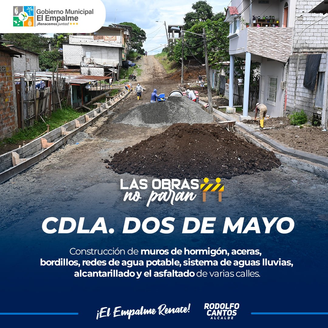 Inicia obra en Dos de Mayo para mejorar vida de vecinos de El Empalme