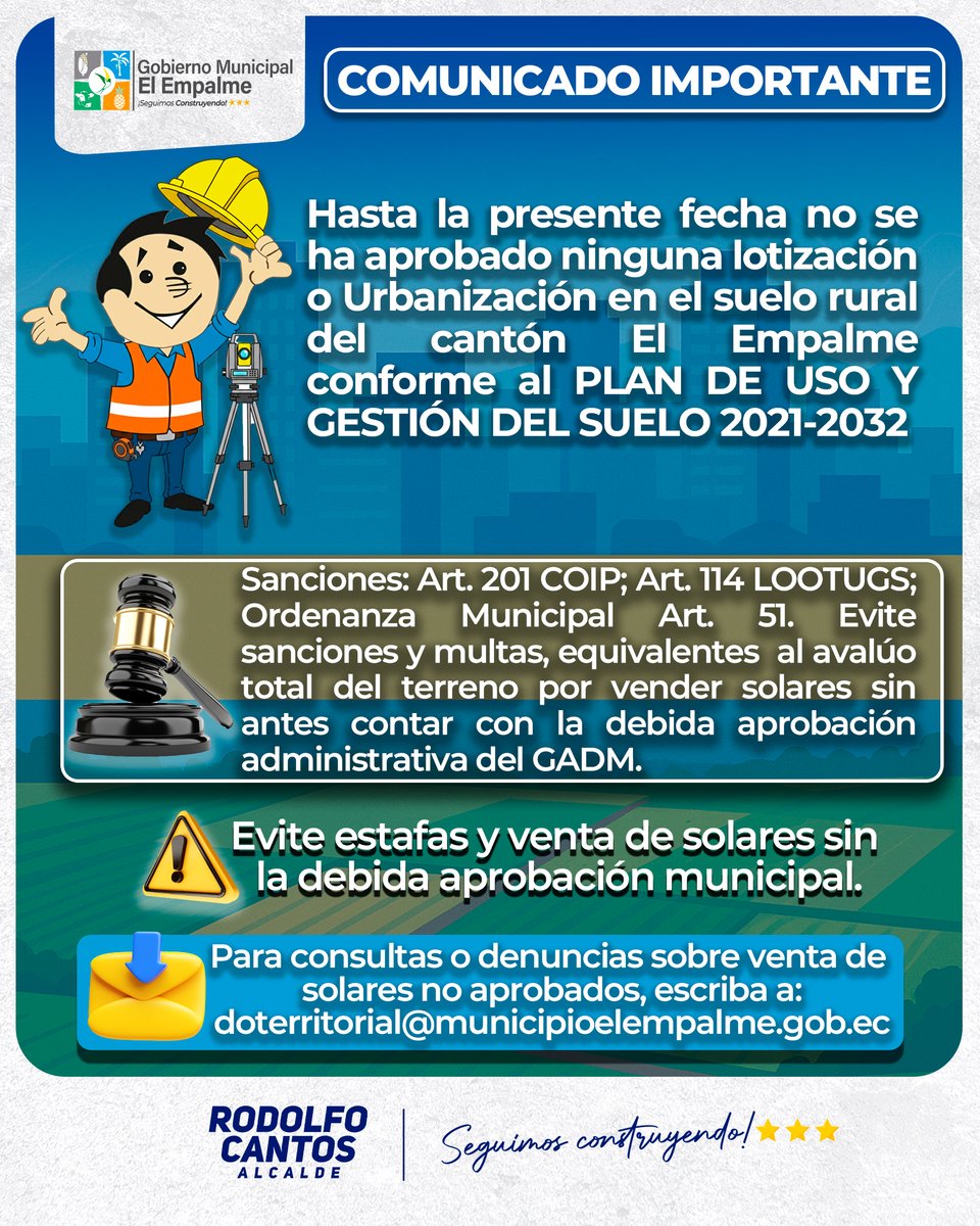 Municipio de El Empalme advierte sobre estafas en venta de solares