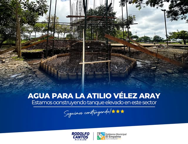 Pozo y tanque elevado llevan agua a más de 500 familias en Atilio Vélez Aray