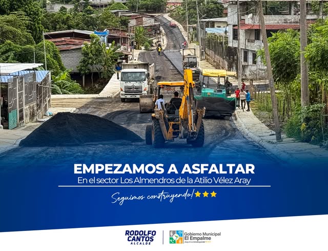 Asfaltado y aceras transforman las calles de Los Almendros en El Empalme
