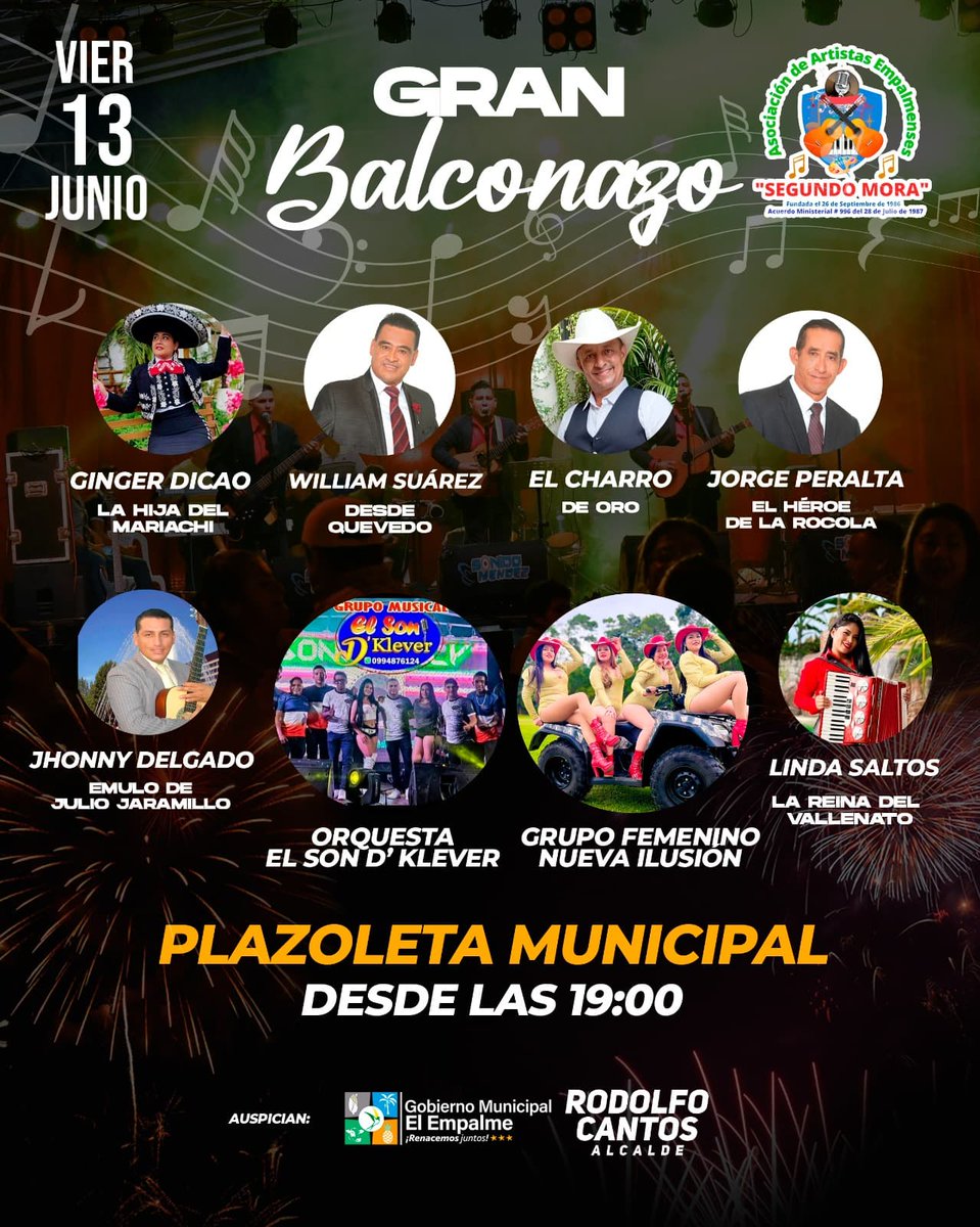 El Empalme celebra 54 años de cantonización con Balconazo 2025