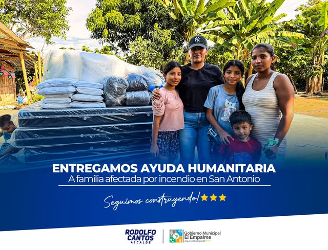 Vecinos de San Antonio reciben ayuda tras incendio que destruyó su vivienda