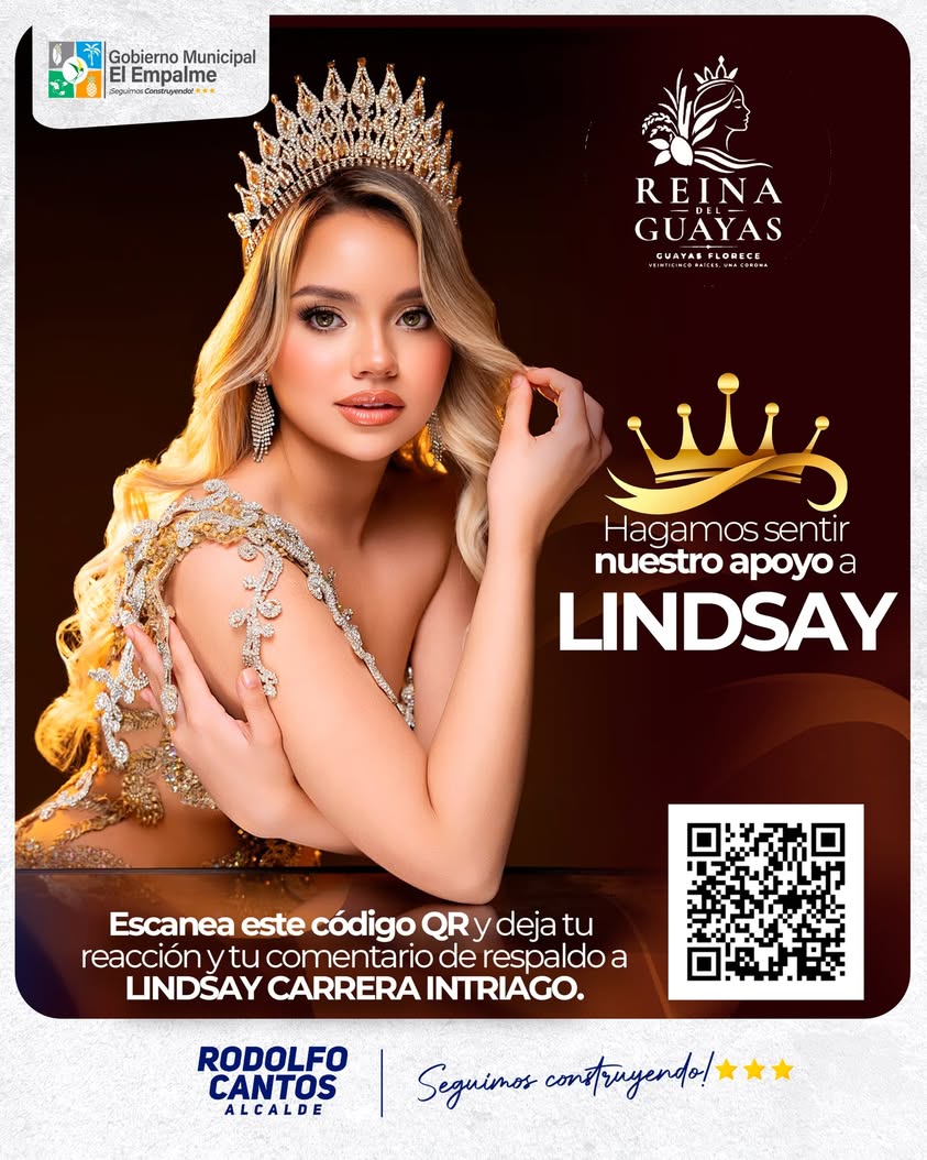 El Empalme pide votar por Lindsay en Reina del Guayas 2026