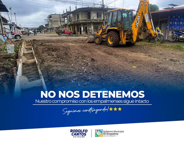 Avanza la construcción de aceras y agua potable en El Empalme