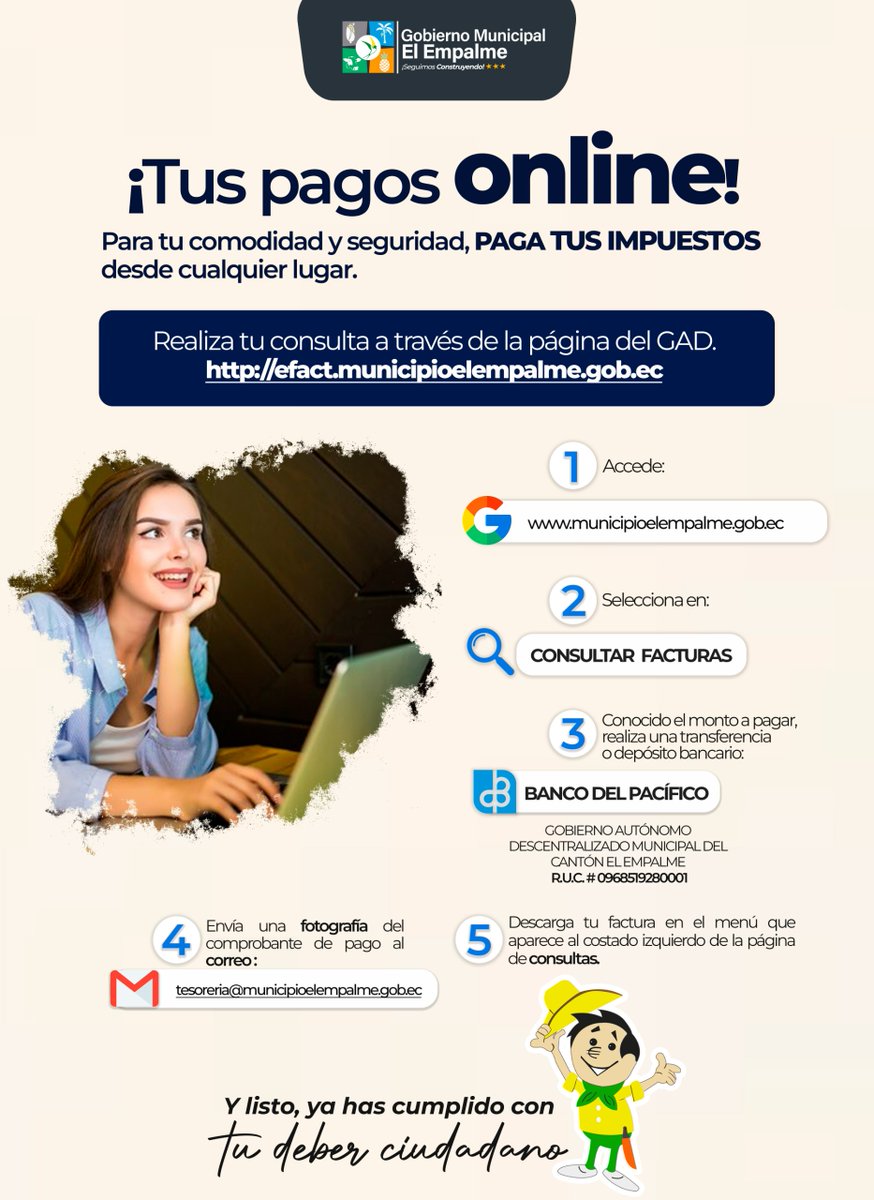 Empalme habilita el pago del predial sin salir de casa