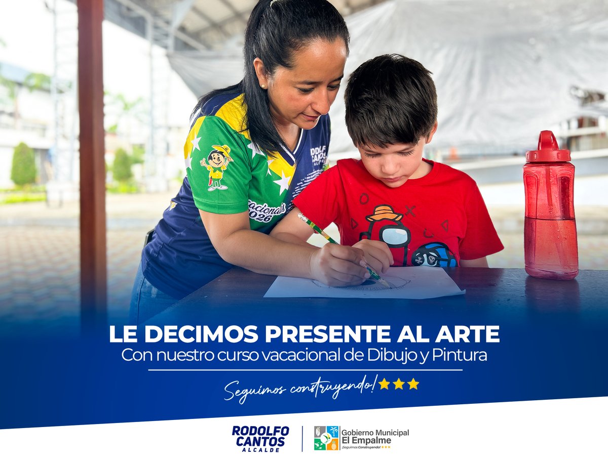 Niños inician clases de dibujo en cursos vacacionales del Empalme