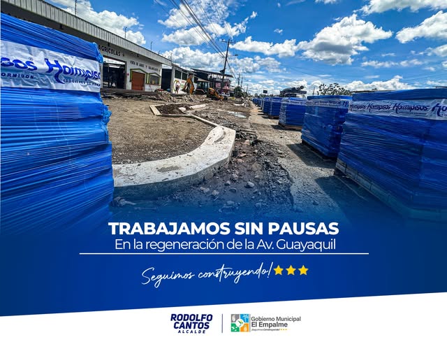 Adoquines y luces solares mejoran la Avenida Guayaquil en El Empalme