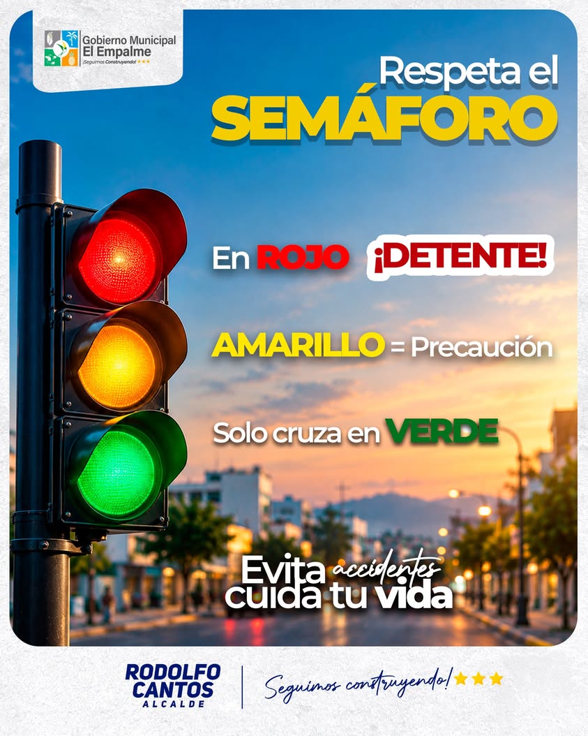 Multa de 144 dólares por cruzar el semáforo en rojo en El Empalme