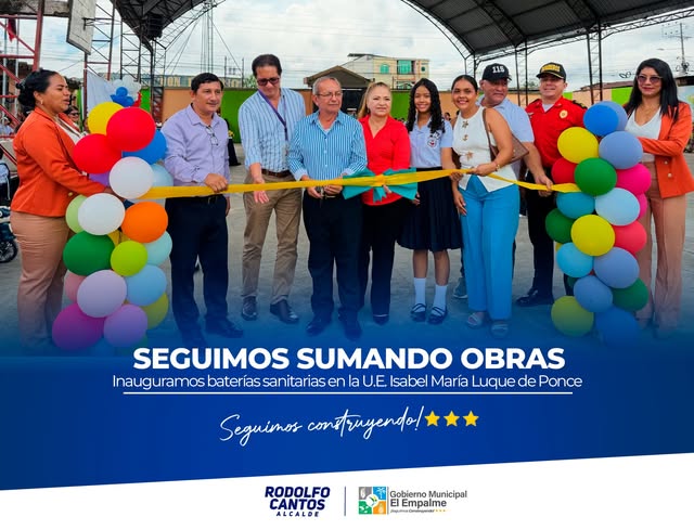 El Empalme inaugura baños y parque para más de mil estudiantes