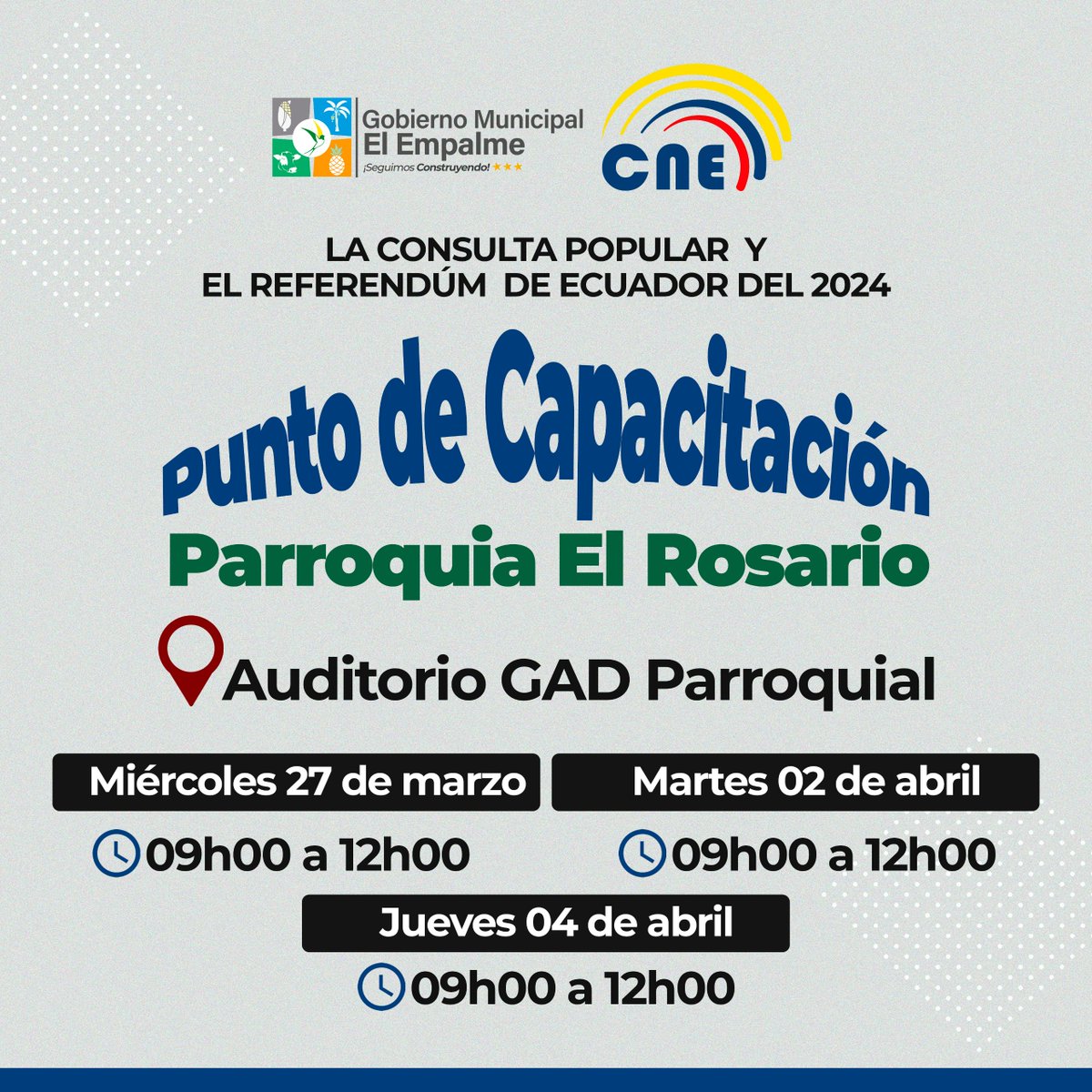 Junta Electoral de El Rosario se capacita para el referéndum 2024