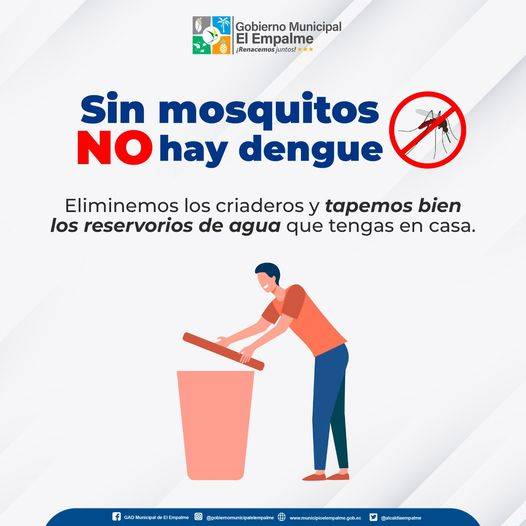 Alcaldía de El Empalme alerta sobre prevención del dengue, zika y chikunguña
