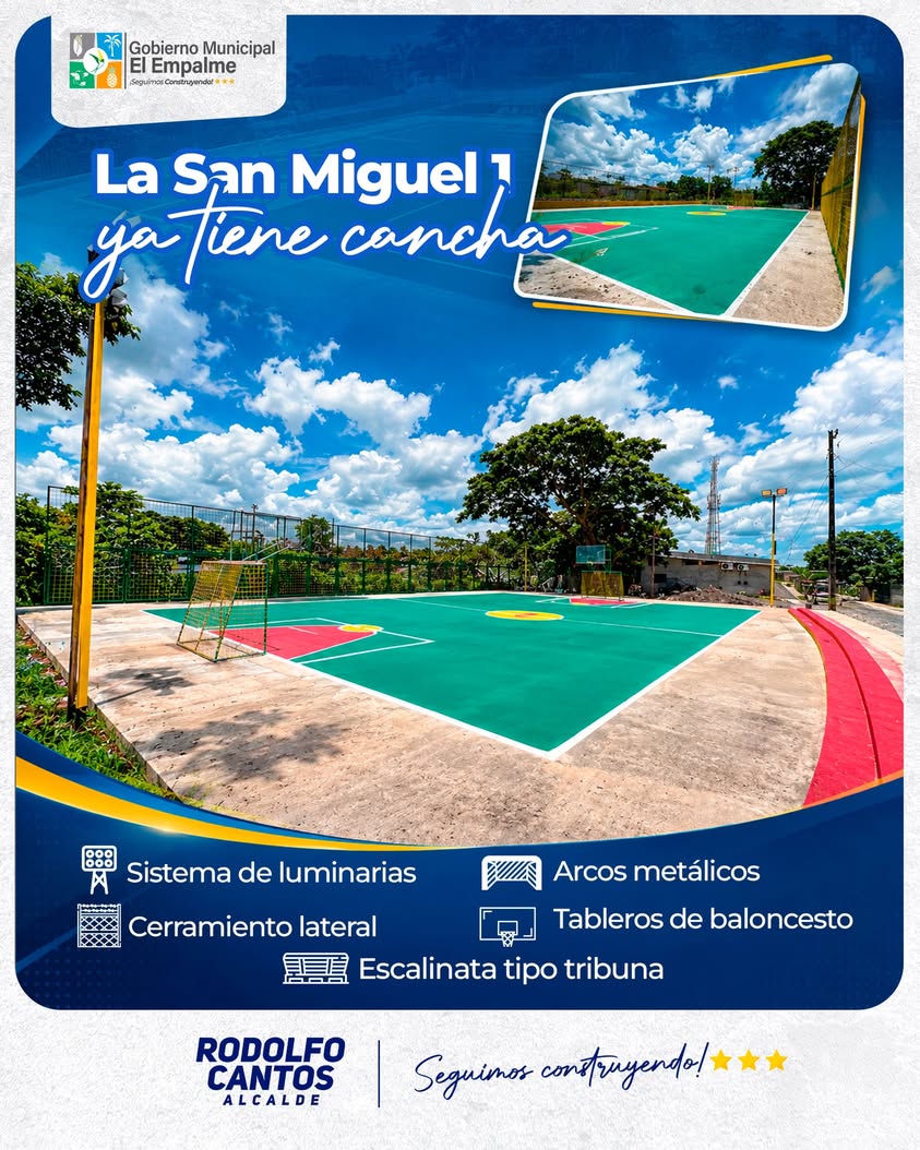 San Miguel 1 tiene ahora una cancha iluminada para el deporte y la recreación