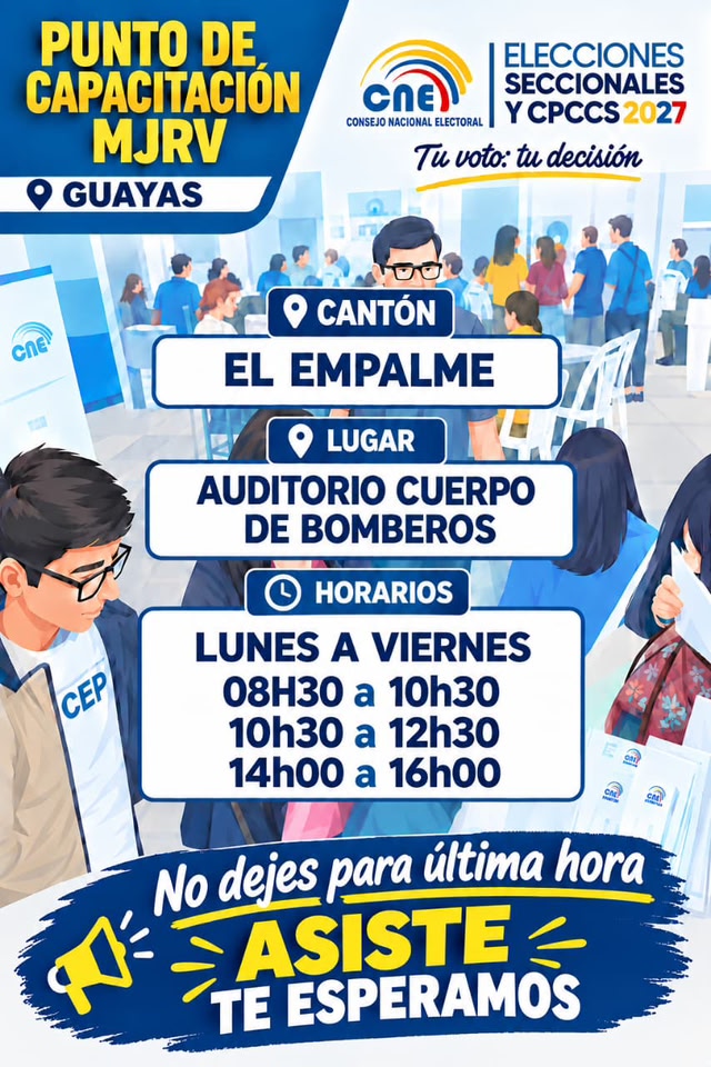 El Empalme: Capacitación del CNE para evitar multas a comercios y organizaciones