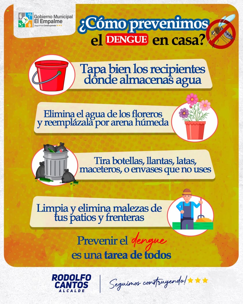 El Empalme alerta sobre prevención de enfermedades en época de lluvias