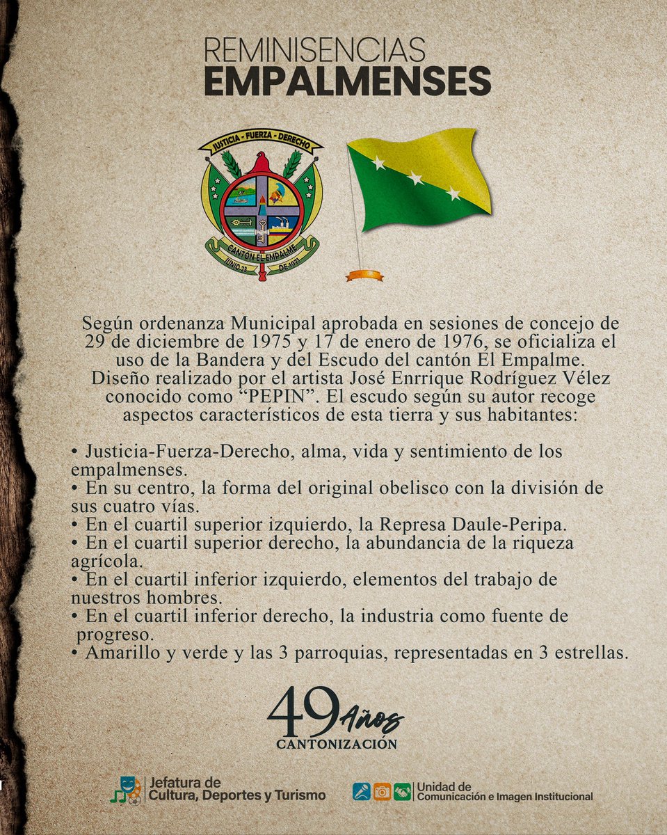 El Empalme recuerda su historia con el Escudo y la Bandera en junio