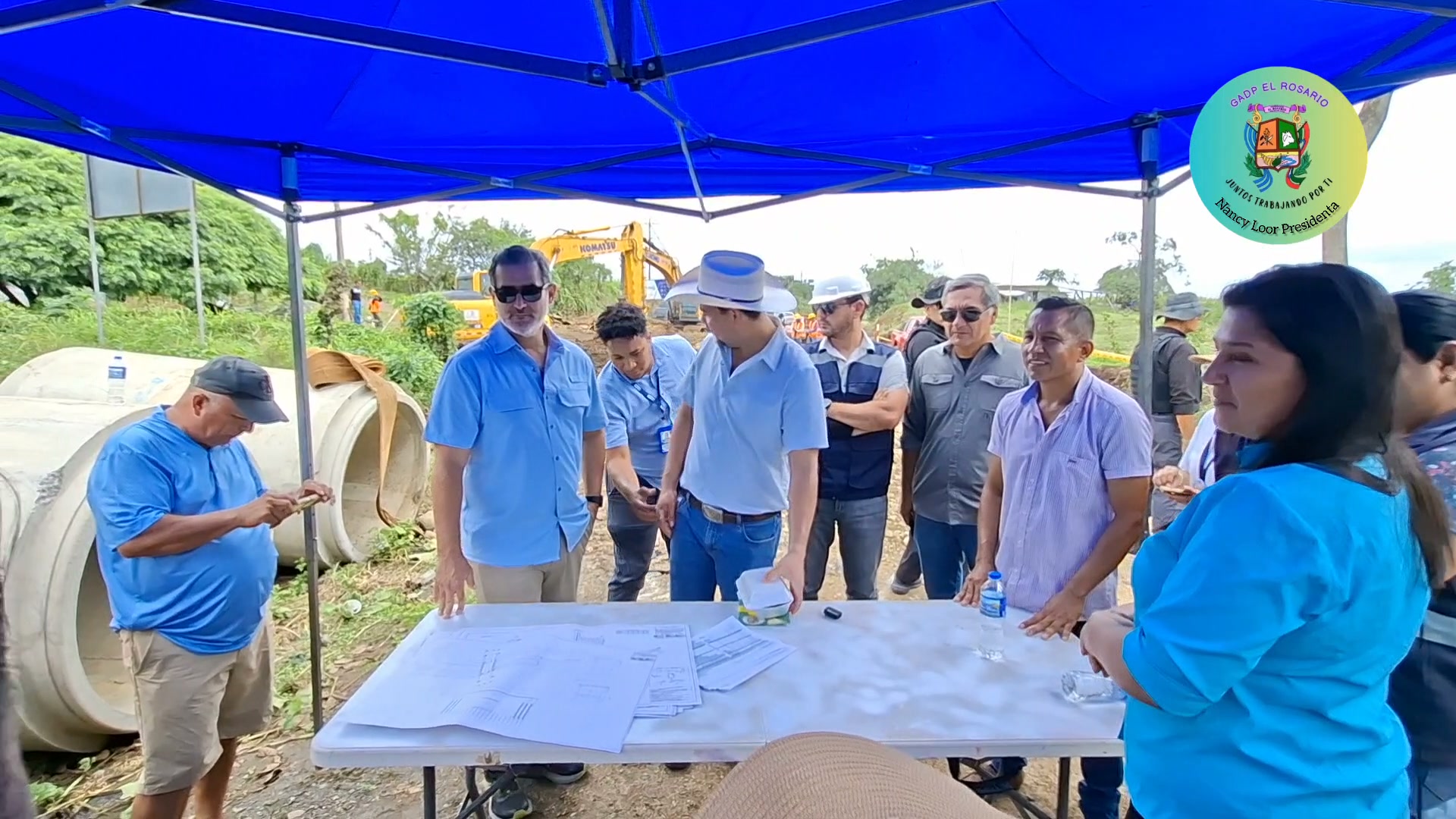 Encalada vigila el avance de la vía Pedro Vélez Morán- Carlos Julio Arosemena en El Rosario