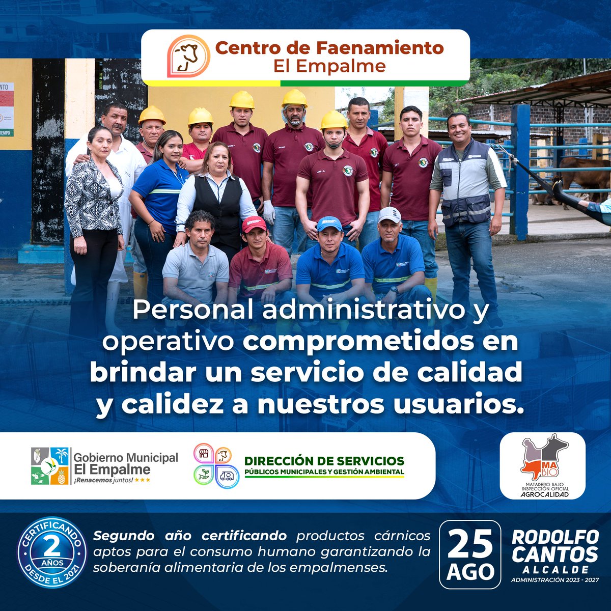 Carne municipal llega a hogares empalmenses con garantías sanitarias