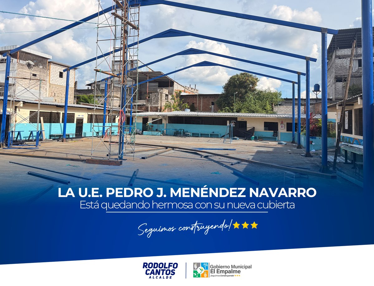 Avanza la instalación de cubierta metálica en Pedro Menéndez del Empalme