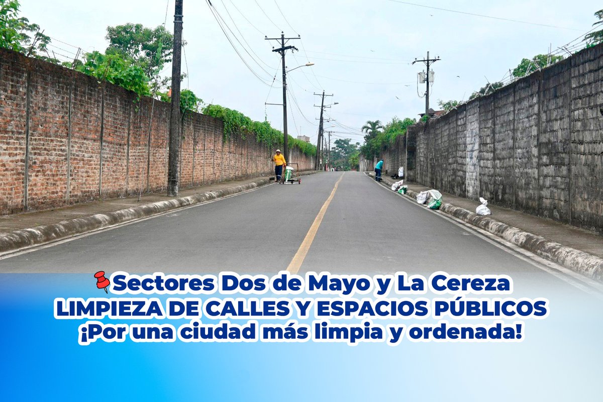 Limpieza en Dos de Mayo y La Cereza mejora el orden en El Empalme