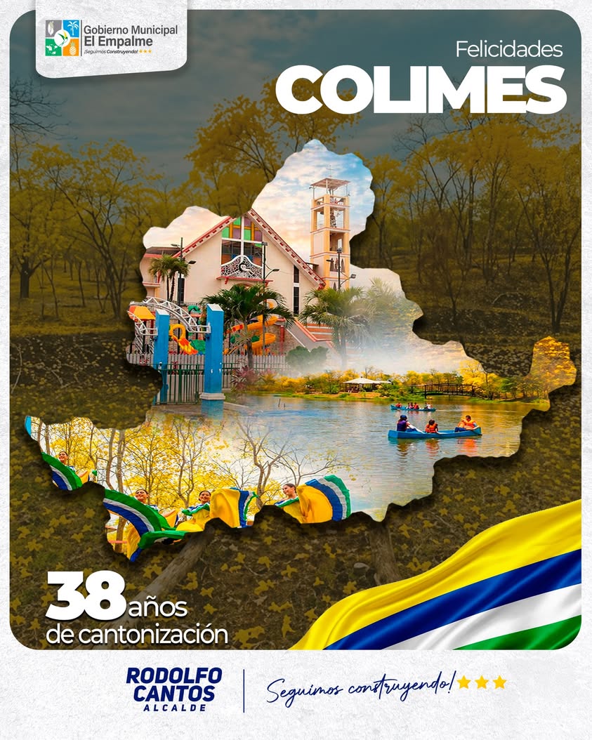 Colimes celebra 38 años de cantonización con un saludo oficial del municipio