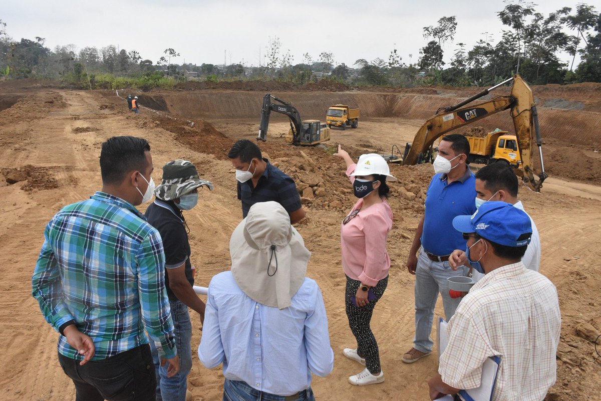 Inés Luzuriaga inspecciona avance de planta de aguas en El Empalme