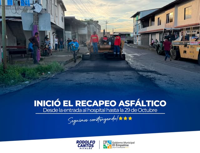Inician recapeo asfáltico en vía hospital-cooperativa 29 de Octubre
