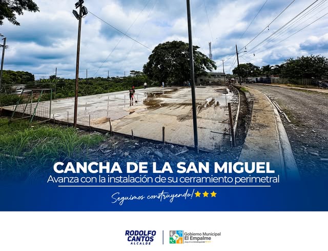 San Miguel 1 tendrá cancha deportiva con iluminación y tribuna en El Empalme
