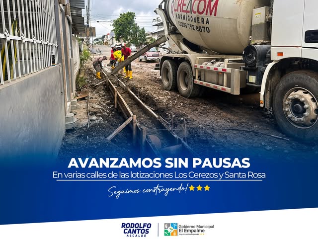 Muro de contención une lotizaciones en San Miguel y mejoran aceras en El Empalme