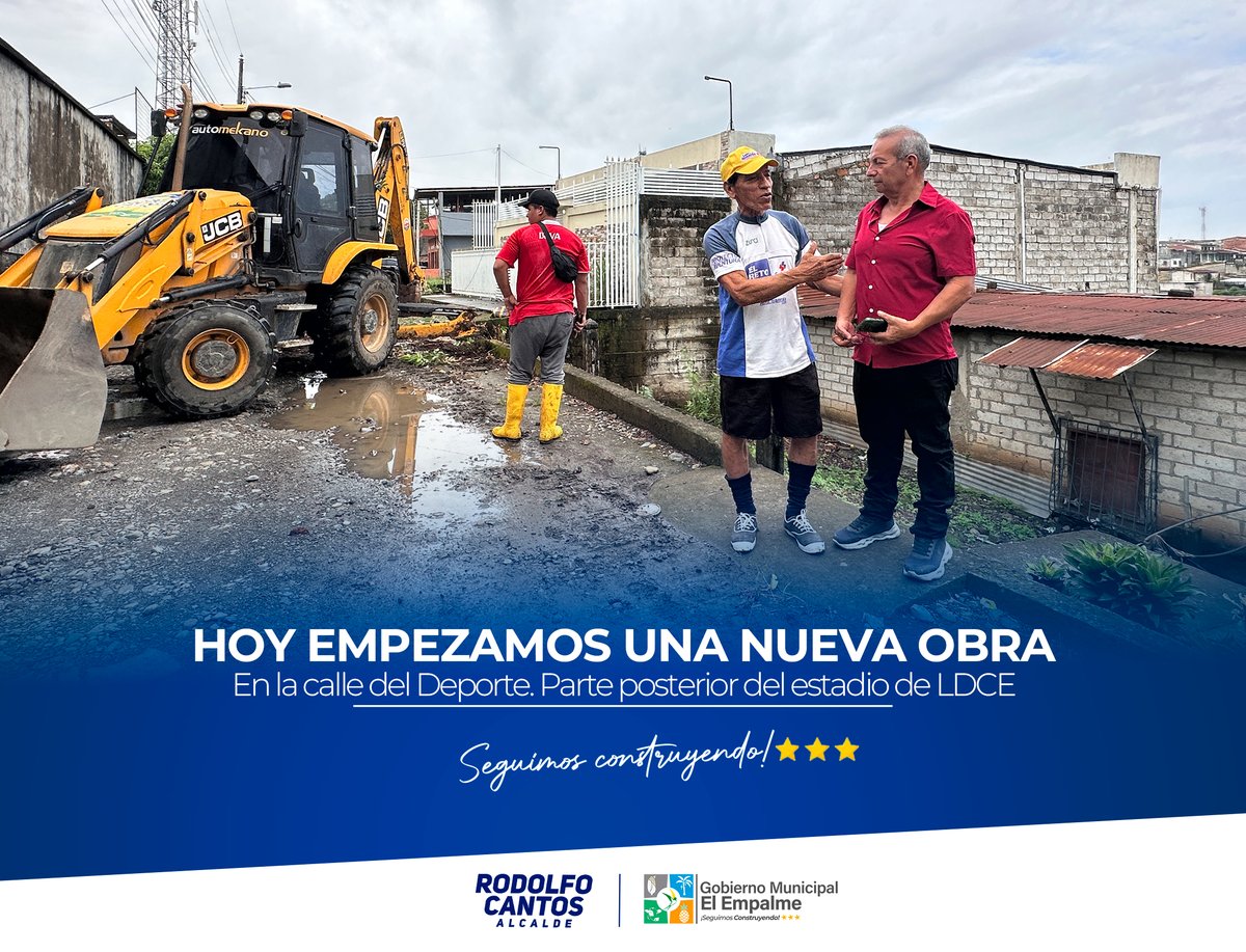 Municipio de El Empalme inicia obras de regeneración urbana en sector Kennedy